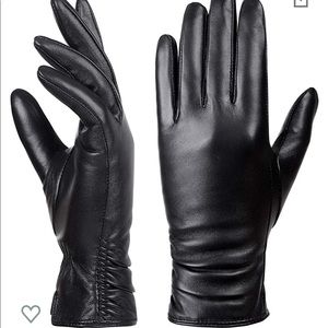 Winter Leather Touchscreen Driving Lambskin Gloves